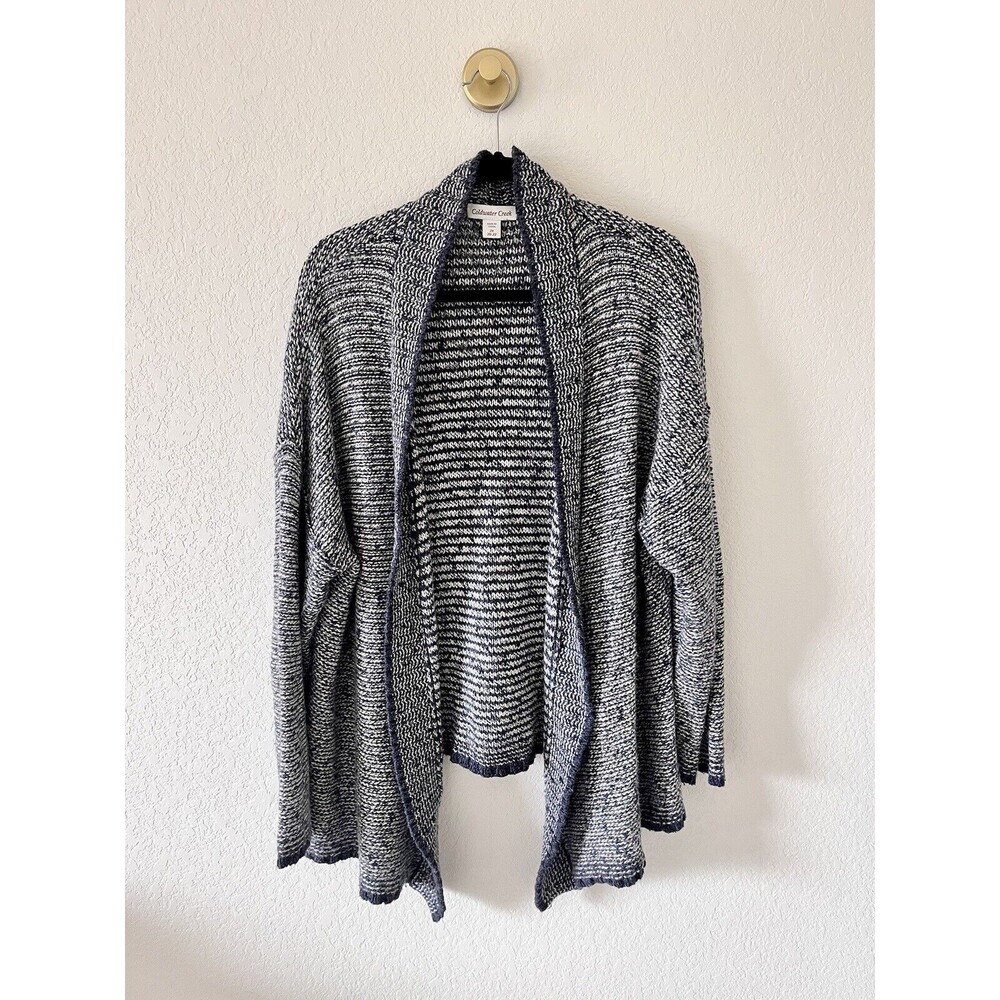 Coldwater Creek Open Front Cardigan Sweater  | Navy Blue and White | Size 2X